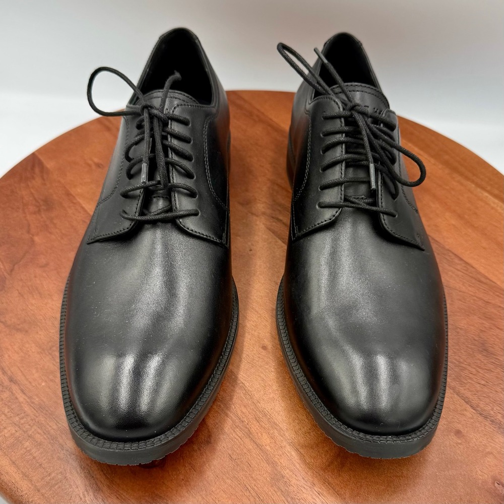 Cole Haan Mens Grand 360 Plain Toe Derby Black Leather Shoes C38446‎ Mens 10.5M